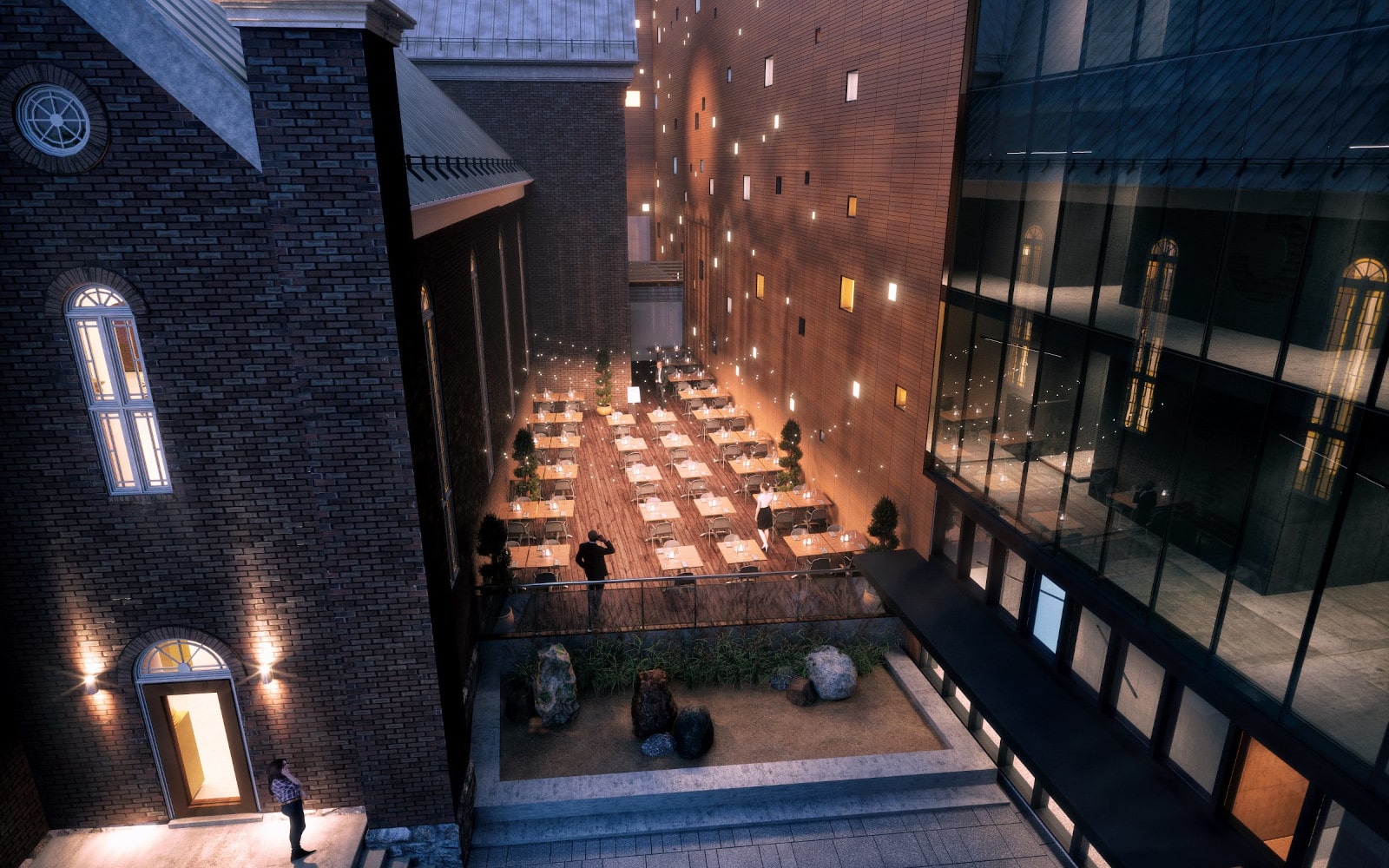 Tonality Referenz St Charles Market rendering innenhof.