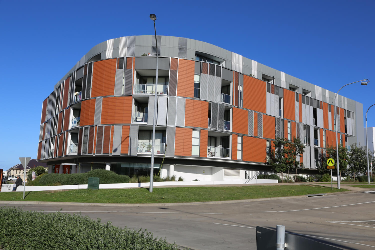 Tonality ceramic facade on Prince building - view from the street