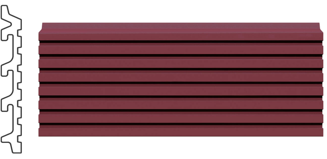 Tonality Mehrfachstreifen VI3 in neutralen Farben für eine elegante Fassadengestaltung.