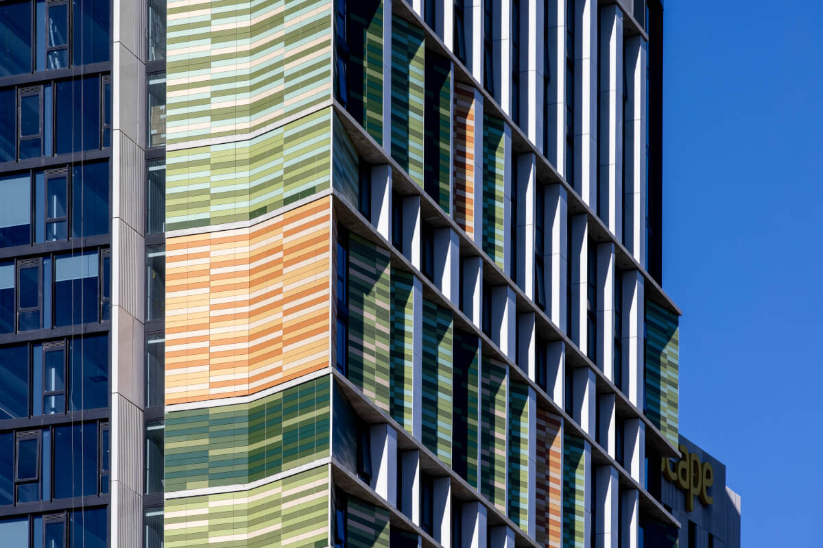 Tonality terracotta facade at Coljames student housing - innovative and sustainable building design using high-quality ceramic materials